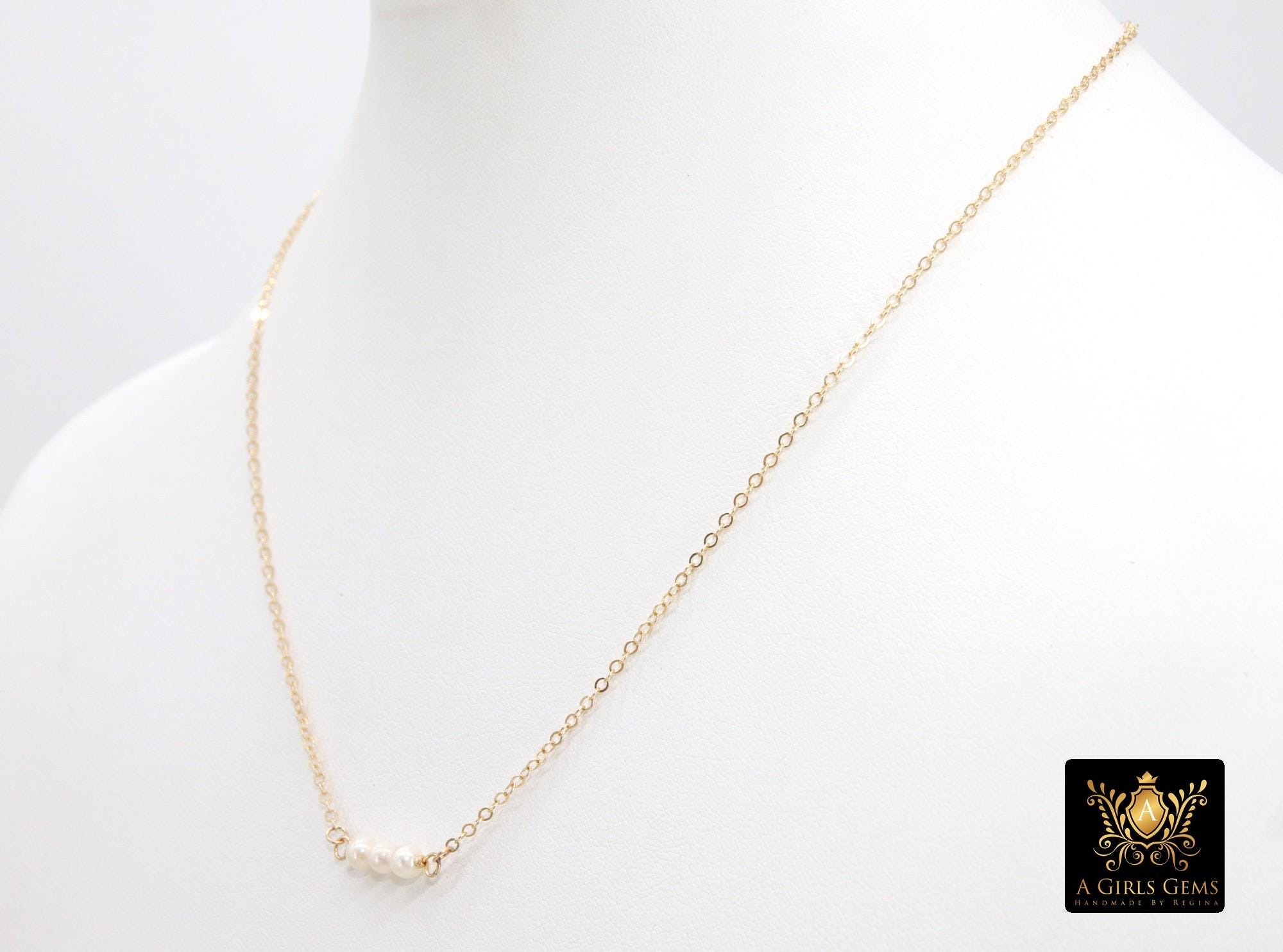 14 K Gold Wire Wrapped 3 Beads Connectors, 1 Beaded Gemstone Faceted Links #3603, Permanent Jewelry