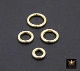 Gold Round Push Clasp, 10 mm 12 mm Small Gold Over 925 Sterling Silver #2076, 14 mm 16 mm Large Clip Connector