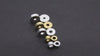 Gold Drum Beads, 4 mm 6 mm or 8 mm Washer Bead #3457, Short Round Bright Silver Rondelle Cylinder