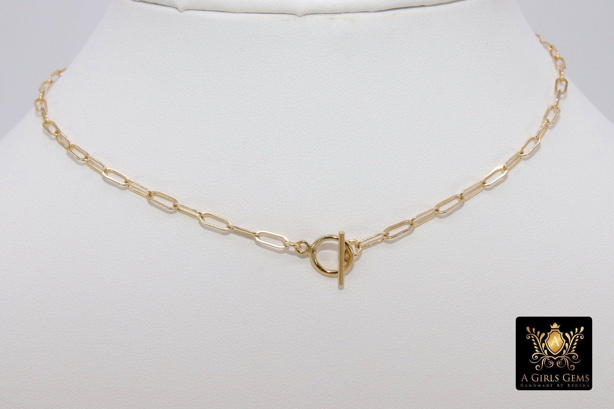 14 K Gold Filled Chain Bracelet, Single or Double Wrap Rectangle Drawn Chain - A Girls Gems