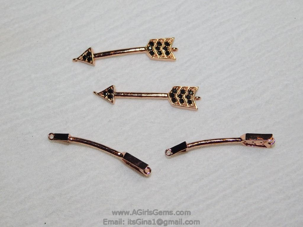 Arrowhead Charm Connectors - A Girls Gems