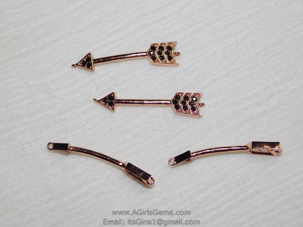 Arrowhead Charm Connectors - A Girls Gems