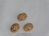 Egg Beads, Gold Oval Beads 11 x 15 mm, CZ Micro Pave Beads *Elegant* Filigree Focal Bead Spacers