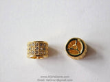 CZ Micro Pave Bead - A Girls Gems