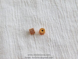 Rose Gold CZ Beads, Drum Beads
