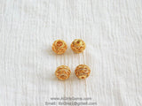 10 mm Filigree Round Micro Paved Bead, Gold Large or Small Hole Round Bead, Cubic Zirconia Paved Spacers - A Girls Gems
