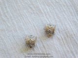 Clover Silver Bail Tube Charm Holder CZ Micro Pave Tube Spacer 9 mm x 9 mm - A Girls Gems