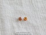 Rose Gold CZ Beads, Drum Beads