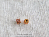 Rose Gold CZ Beads, Drum Beads