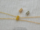 Slider Beads, 14 K Gold Filled Dainty Chain Silicon Stopper Beads #2144, 2 Hole Bolo, Lariat Jewelry Findings
