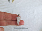 CZ Micro Pave Arrow Charm, Cubic Zirconia Arrowhead Pendant, Gold, Black, Rose Gold, Silver - A Girls Gems