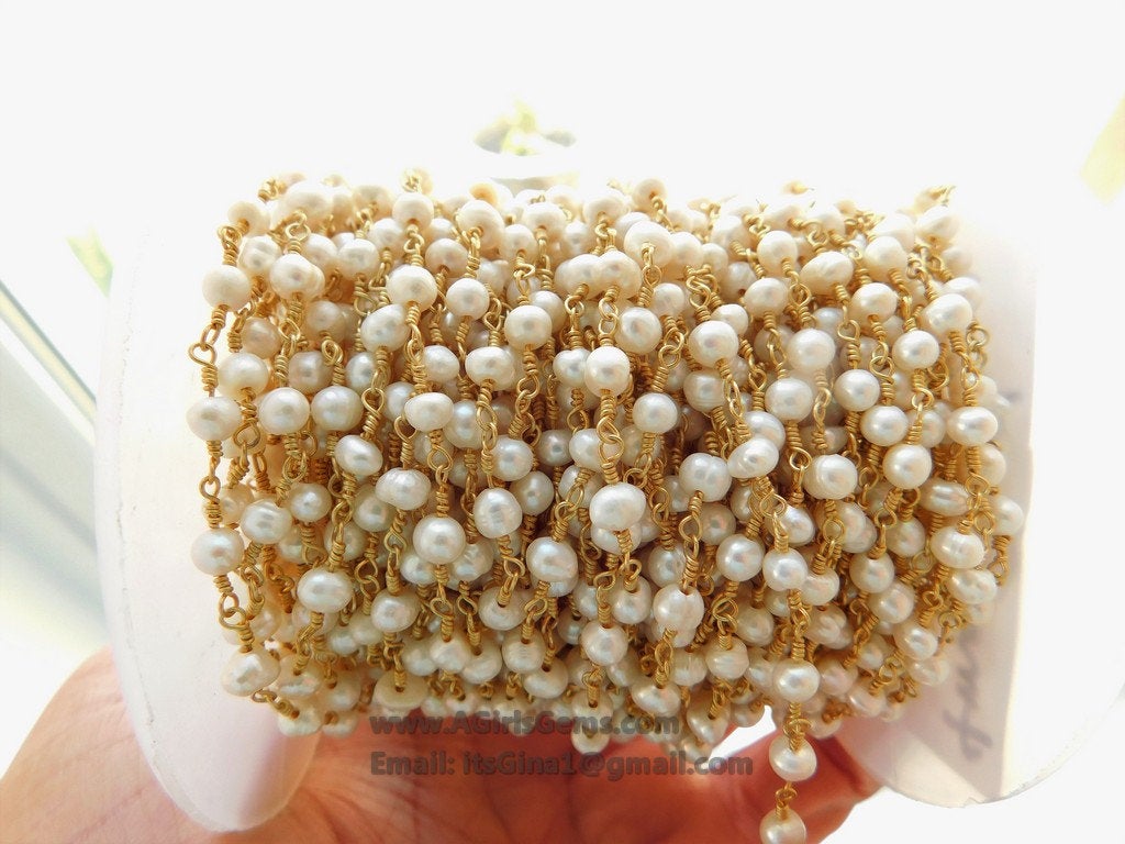 Freshwater Pearls Rosary Chain - A Girls Gems