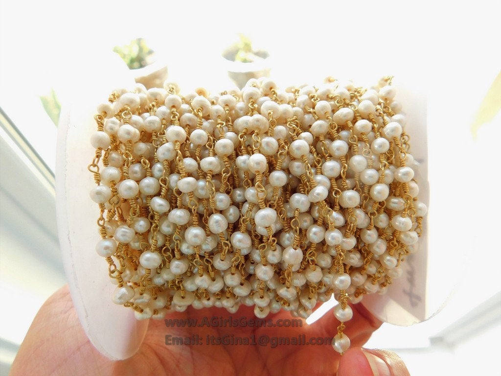 Freshwater Pearls Rosary Chain - A Girls Gems