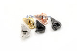 CZ Pave Lobster Clasp, Black Pave Clear 10 x 20 mm Rose, Gold, Silver, Black Connector Clasp, Cubic Zirconia #310 - A Girls Gems