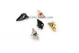 CZ Pave Lobster Clasp, Black Pave Clear 10 x 20 mm Rose, Gold, Silver, Black Connector Clasp, Cubic Zirconia #310 - A Girls Gems