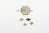 Quatrefoil Connectors/Charms - 2 pcs CZ Micro Pave Tiny Clover Links, Mini Linking Beads, Clovers in Rose Gold/Black/Gold/Silver