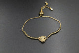 Tiger Head Bracelet, Black, Gold Animal Bead CZ Cat Head Adjustable Bolo Bracelet, Cubic Zirconia Chain Bracelets, 3D Panther - A Girls Gems