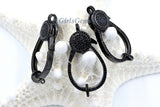 Large Lobster Clasp, Black CZ Micro Pave Gunmetal Black Clasps, Diamond Pave Look - A Girls Gems