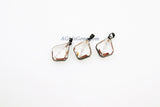 Crystal Soldered Pendants, *NEW* Black Crystal Teardrop Oval, Black/Gold Diamond Shaped Chandelier Crystal Charms in Copper Foil - A Girls Gems