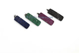 Mardi Gras Jewelry, Pink and Black CZ Pave Stud Earrings, Diamond Pave Fuschia Vertical Bar Earrings  by Regina Harp Designs - A Girls Gems