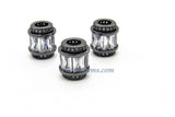 Black Tube Beads, CZ Pave Big Hole Gold, Silver Crystal Beads, 10 x 12 mm - A Girls Gems
