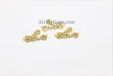 CZ Micro Pave Love Connector Charm - A Girls Gems