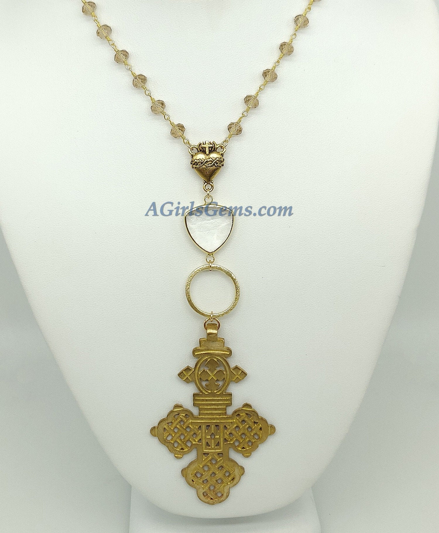 Gold Coptic Cross Necklace - A Girls Gems