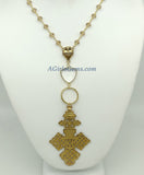 Gold Coptic Cross Necklace - A Girls Gems