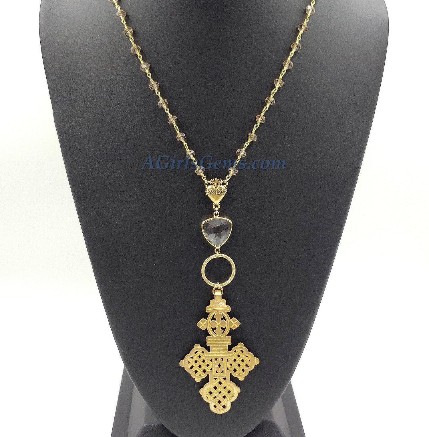 Gold Coptic Cross Necklace - A Girls Gems