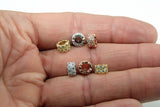 CZ Micro Pave Beads, 2 Pcs Tube Beads 5 mm x 8 mm Cubic Zirconia Hexagon Honeycomb Focal beads, Silver, Gold, Rose Big Hole Beads - A Girls Gems