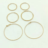 14 K Gold Hoop Earrings, 925 Sterling Silver, Small or Large Round Hoops #196