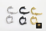 Bails Black Enhancer Bails for Pendants, CZ Pave Removable 1 Loop Pearl Enhancers #170, Necklace Jewelry Findings