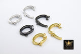 Bails Black Enhancer Bails for Pendants, CZ Pave Removable 1 Loop Pearl Enhancers #170, Necklace Jewelry Findings