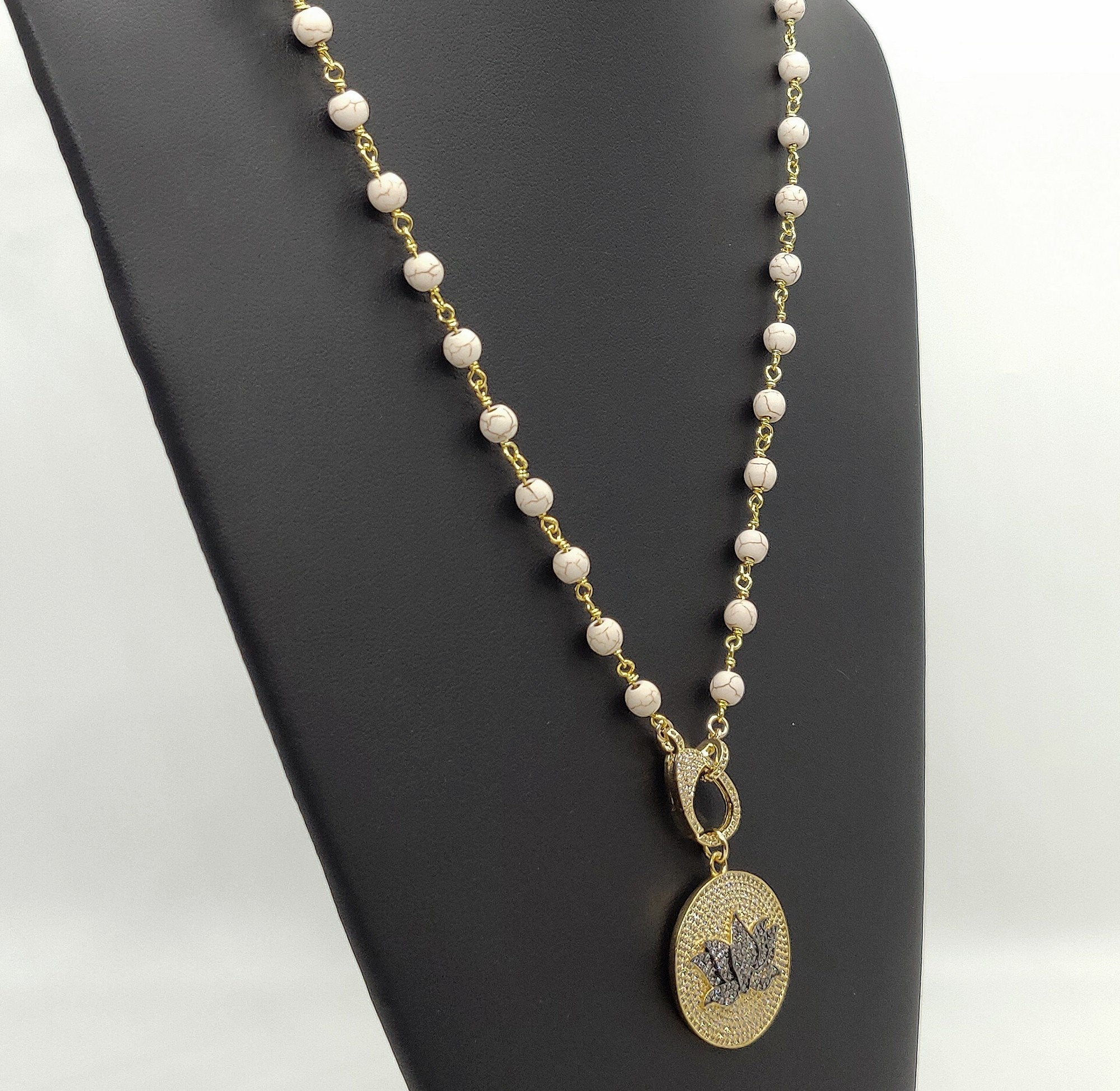Gold Lotus Flower Necklace - A Girls Gems