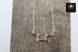 Virgo Zodiac Necklace, Gold Filled Horoscope Star Sign Constellation Choker - A Girls Gems