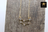 Capricorn Constellation Necklace, Gold Filled Rainbow Horoscope Stars Zodiac Sign Choker - A Girls Gems