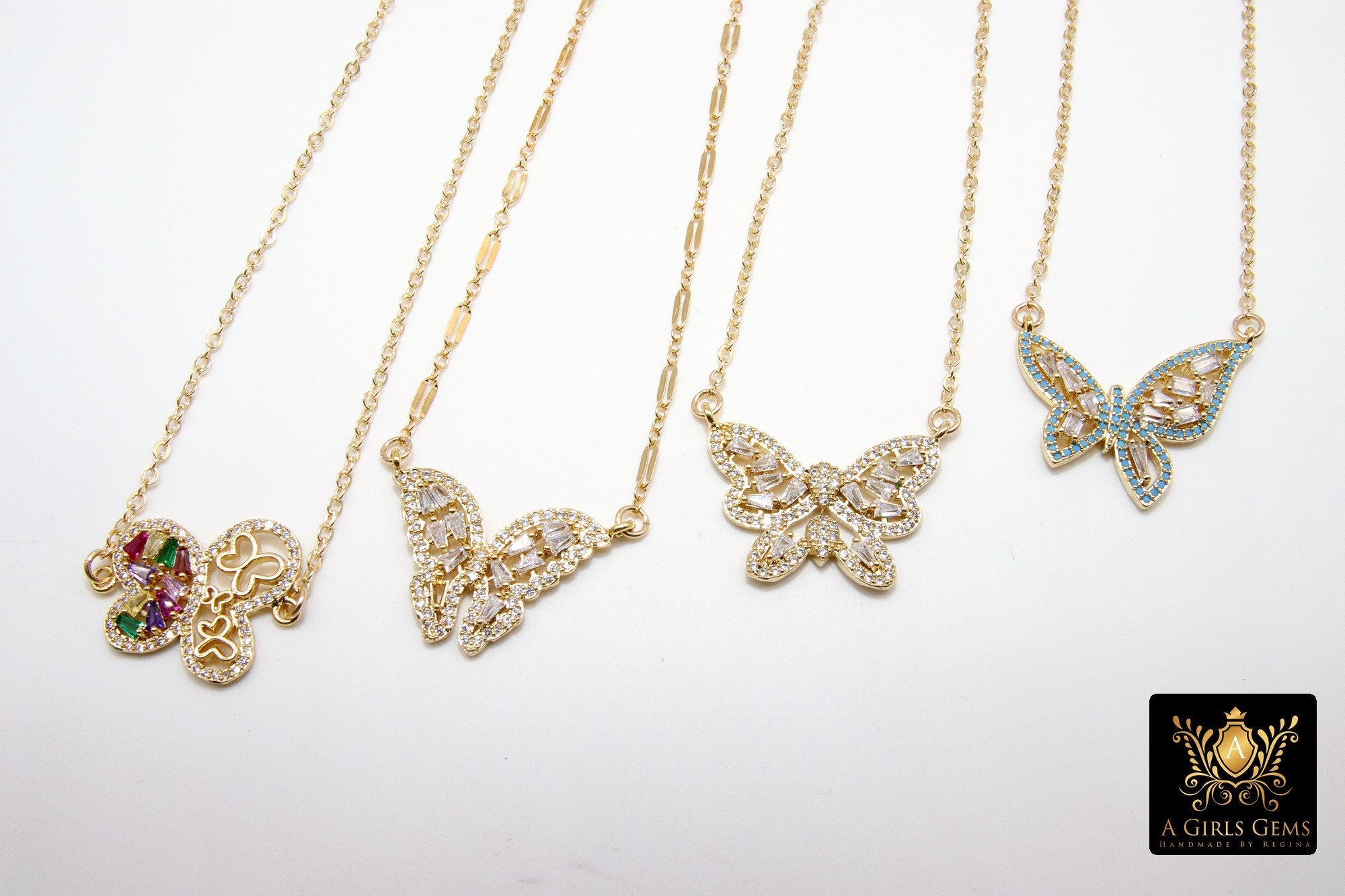 Monarch Butterfly Charm Necklace - A Girls Gems