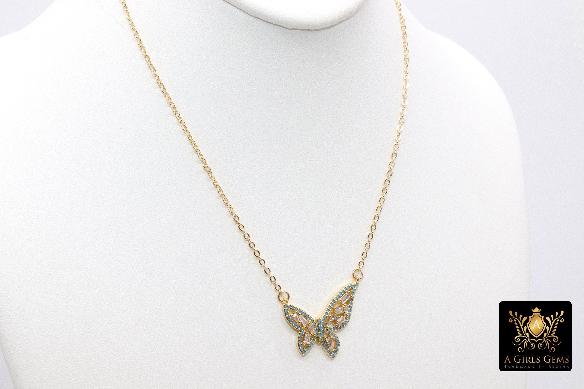 Monarch Butterfly Charm Necklace - A Girls Gems