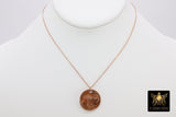 Genuine Coin Necklace, 14 K Rose Gold Filled Dainty Chain with Elephant Medallion - A Girls Gems