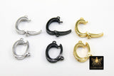 Bails Black Enhancer Bails for Pendants, CZ Pave Removable 1 Loop Pearl Enhancers #170, Necklace Jewelry Findings