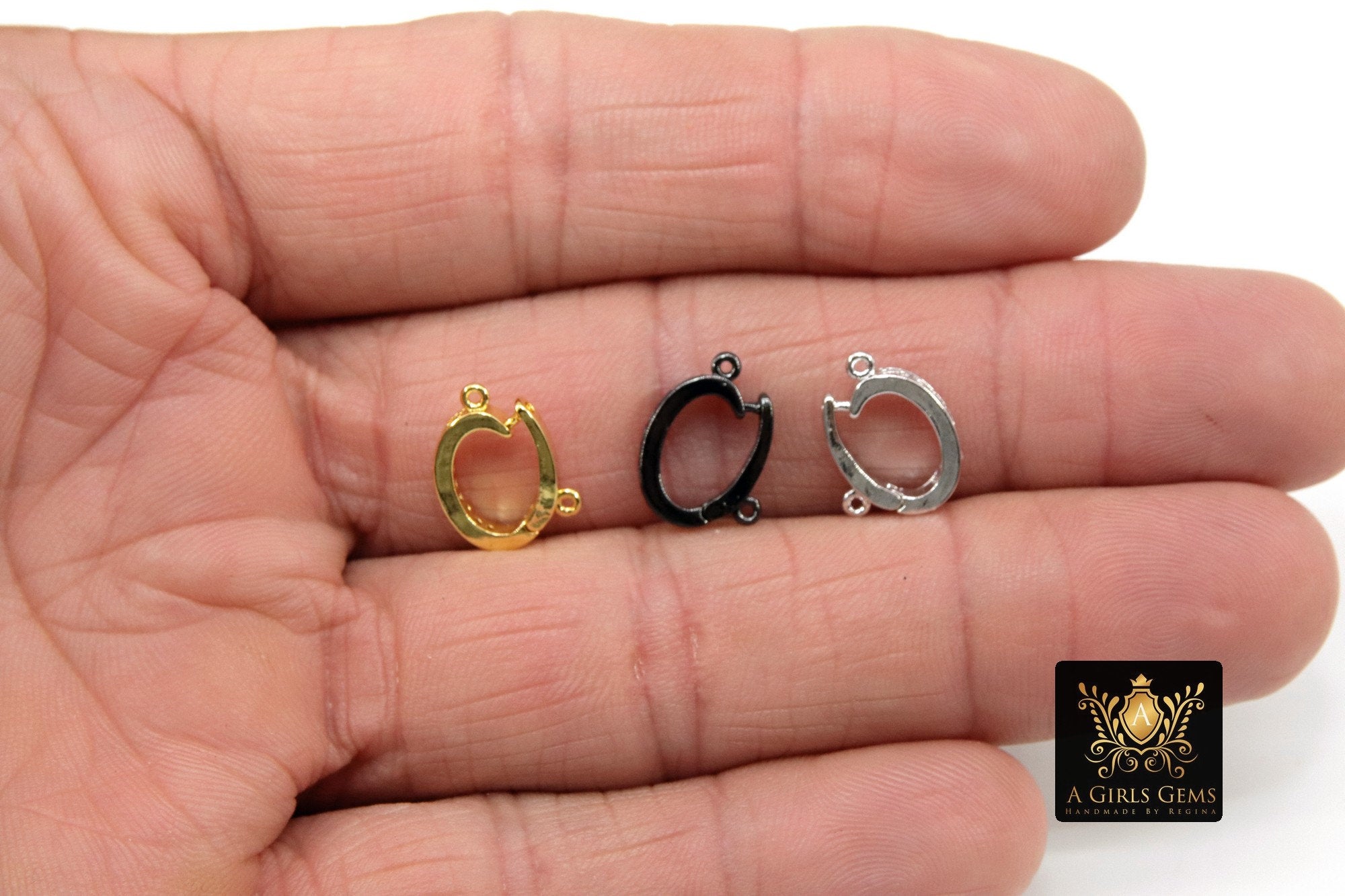 Bails Black Enhancer Bails for Pendants, CZ Pave Removable 1 Loop Pearl Enhancers #170, Necklace Jewelry Findings
