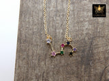 Leo Necklace, Gold Filled Horoscope Zodiac Star Sign Constellation Choker, CZ Pave August Birthday Gift - A Girls Gems