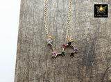 Leo Necklace, Gold Filled Horoscope Zodiac Star Sign Constellation Choker, CZ Pave August Birthday Gift