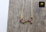 Scorpio Zodiac Necklace, Gold Filled Rainbow Horoscope Star Sign Constellation Choker - A Girls Gems
