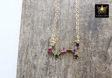 Scorpio Zodiac Necklace, Gold Filled Rainbow Horoscope Star Sign Constellation Choker - A Girls Gems