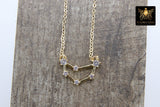 Capricorn Constellation Necklace, Gold Filled Rainbow Horoscope Stars Zodiac Sign Choker - A Girls Gems