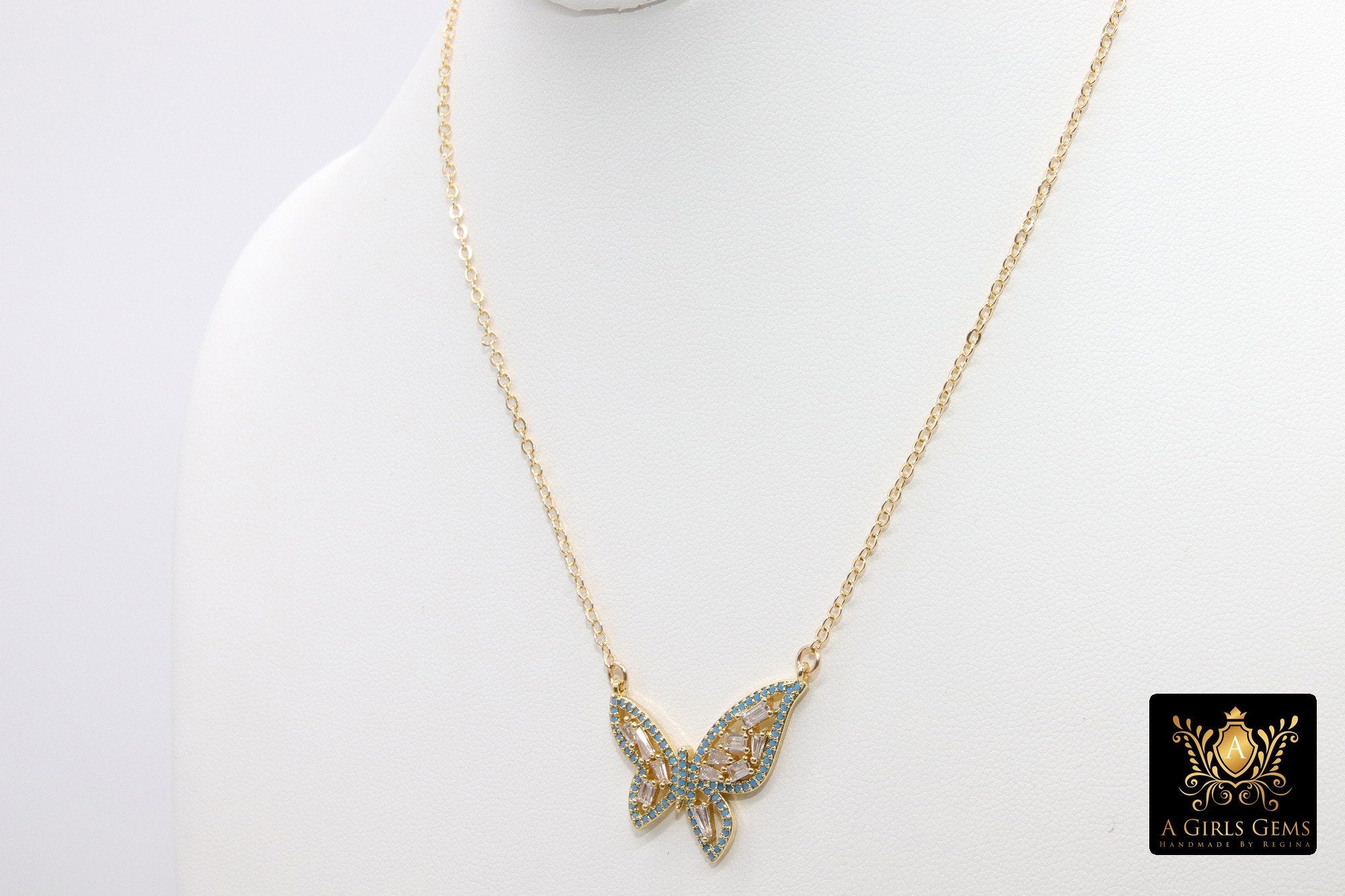 Monarch Butterfly Charm Necklace - A Girls Gems