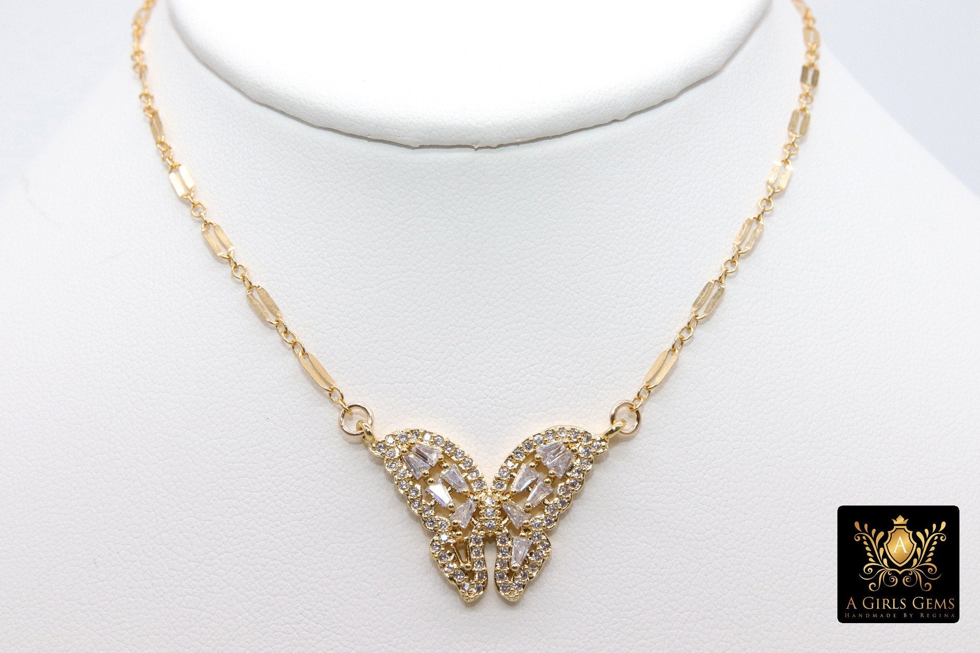 Monarch Butterfly Charm Necklace - A Girls Gems