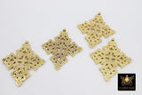 Brass Ethiopian Coptic Cross Jewelry Pendant African Cross Gold Charm Pendants Religious Jewelry Making Supplies - A Girls Gems