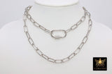Gold Chain Necklace, Paper Clip Chain 14 K GF Toggle Bar Choker - A Girls Gems